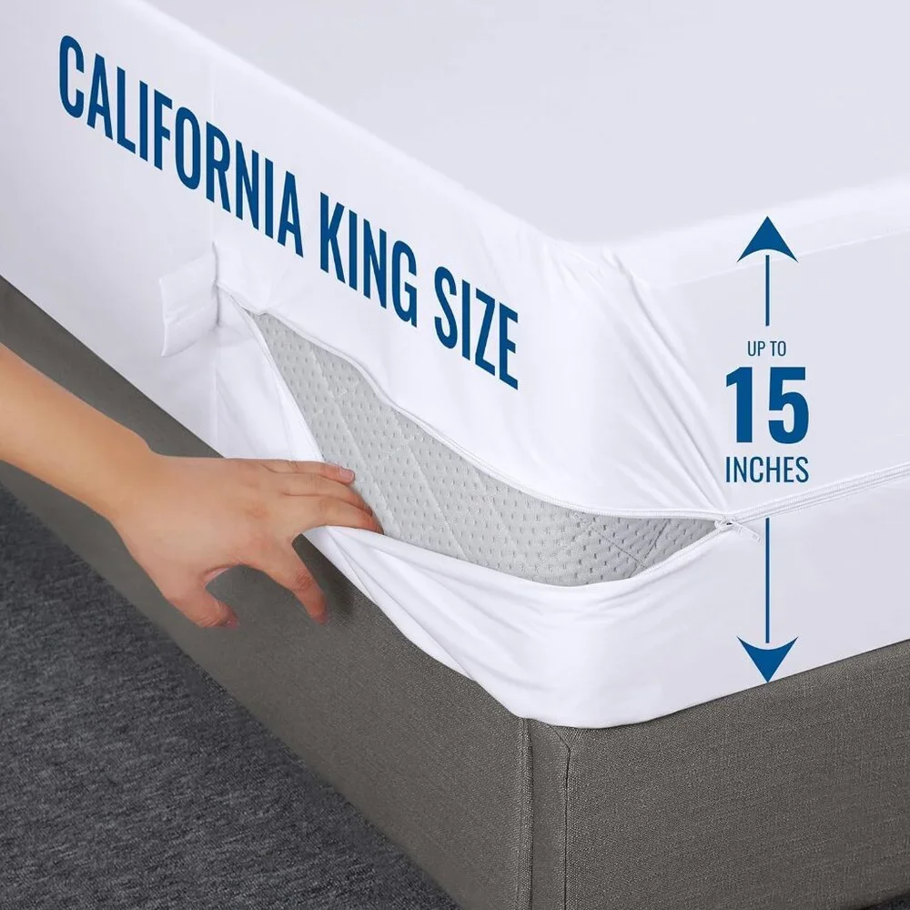 UTOPIA Bedding Waterproof Mattress Encasement Protector Sz Calif King White